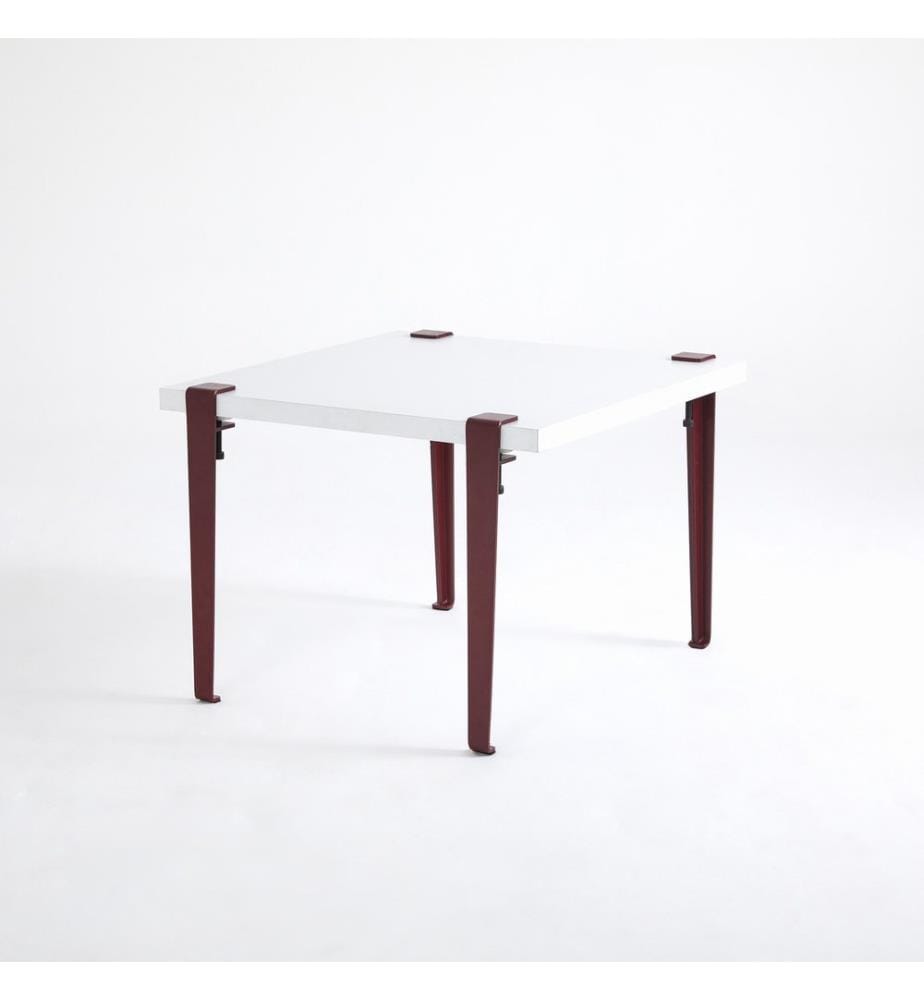 Tavolino, Bianco Borgogna, Disco Particella Con Rivestimento