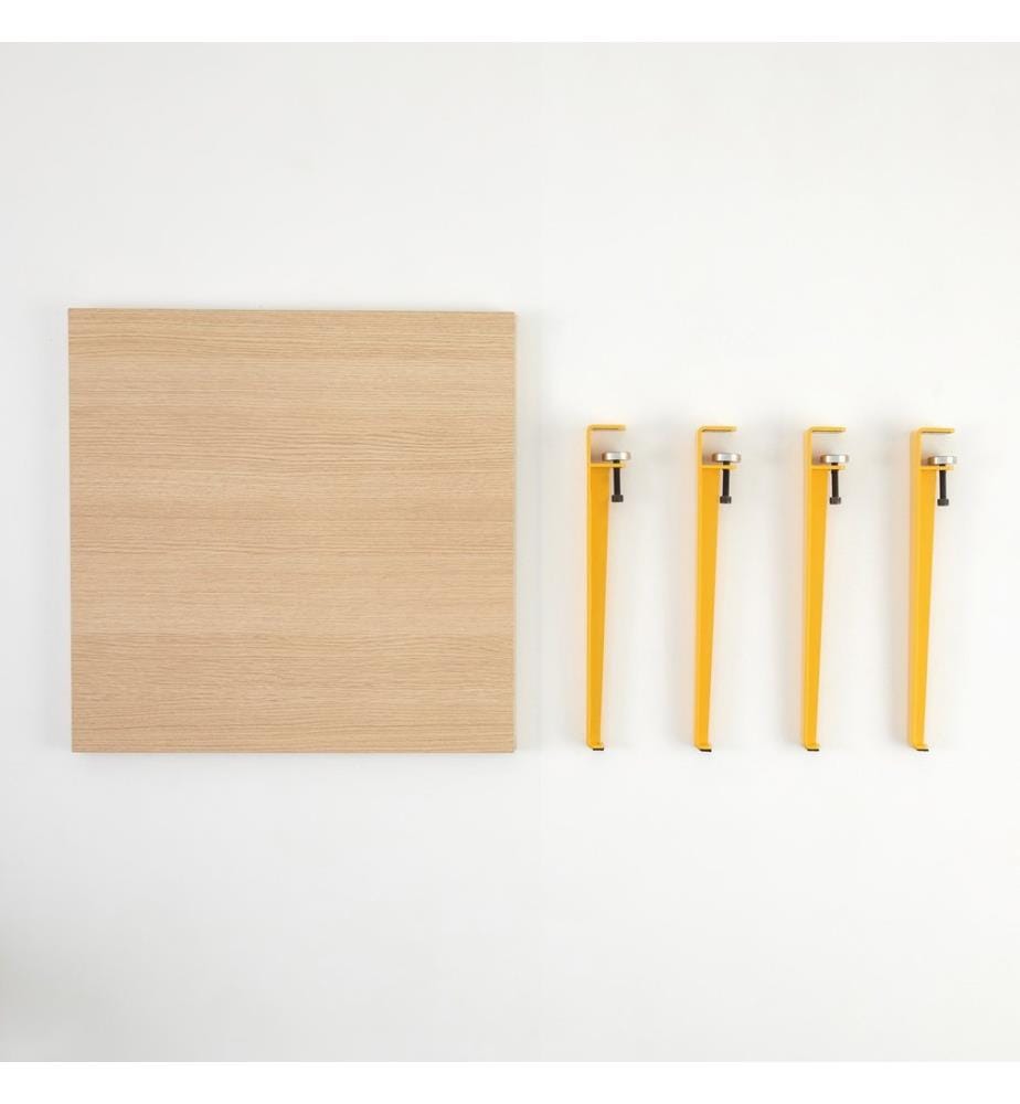 Tavolino, Legno Piastra Di Particelle Giallo, Di Melamina