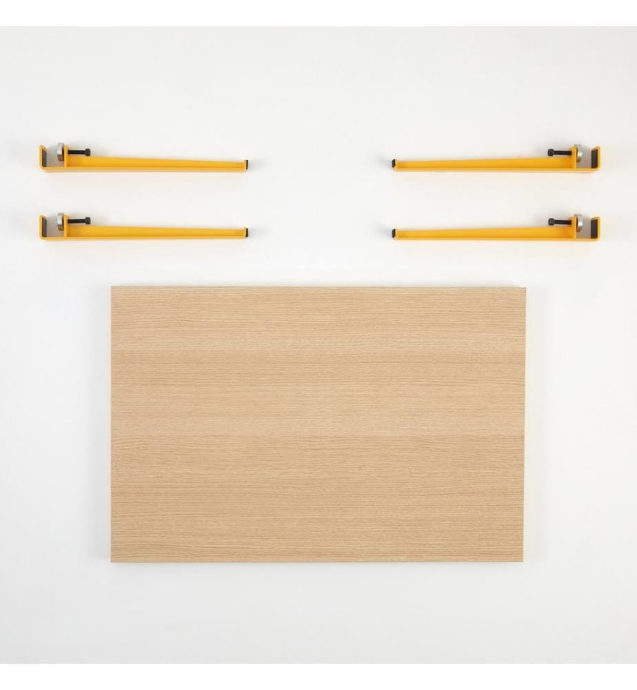 Tavolino, Legno Piastra Di Particelle Giallo, Di Melamina
