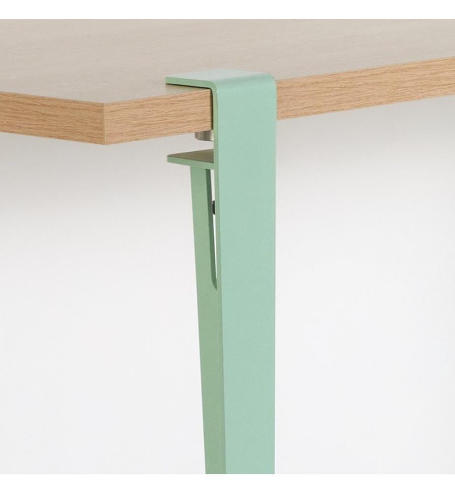 Tavolo Da Pranzo, Legno Verde Menta, Piastra Di Particelle Rivestita