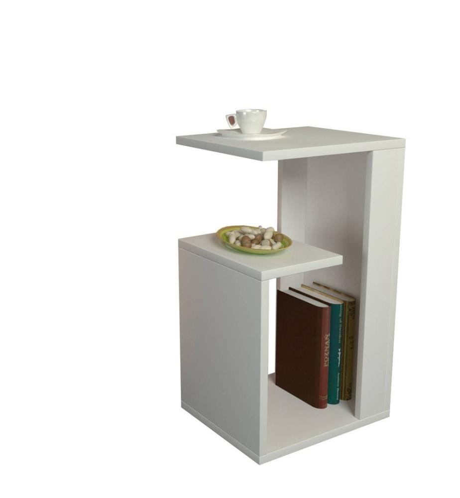 Bianca, Tavolini Da Caffè, 60X35X29,5 cm, Piastra Di Particelle Rivestita Con Melamina