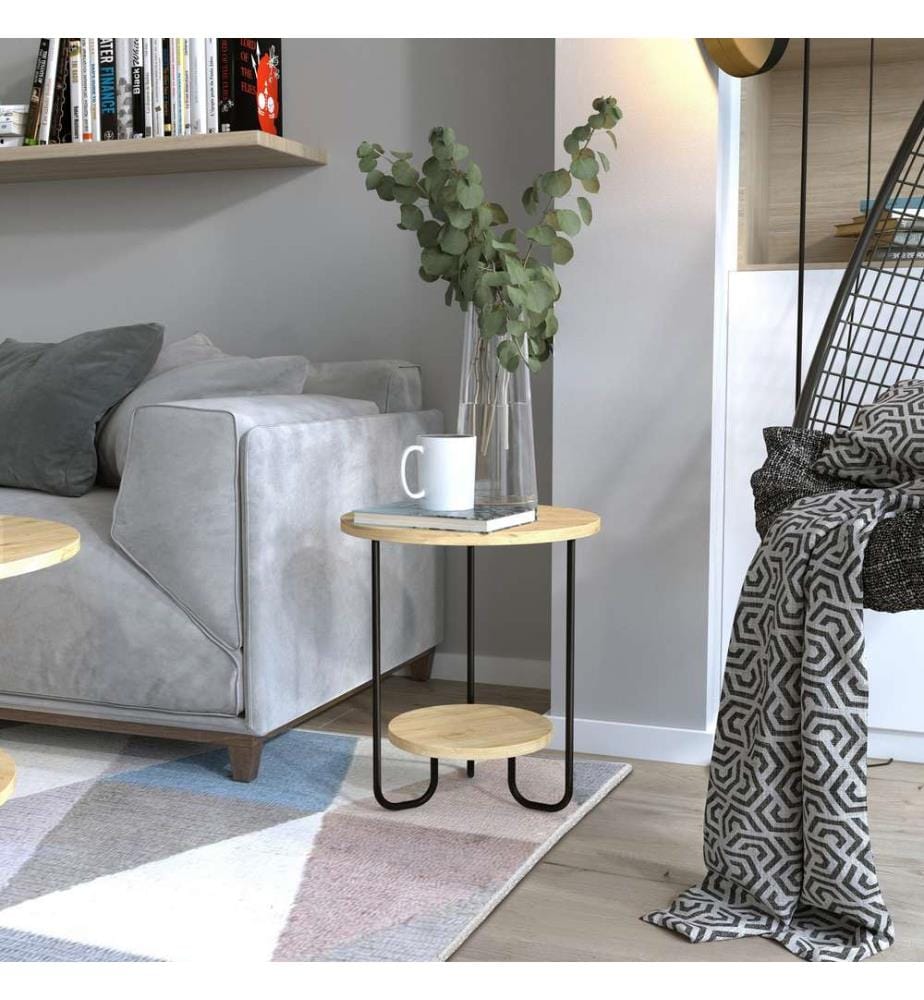 Side Table, Oak, Melamine Coated Particle Board
