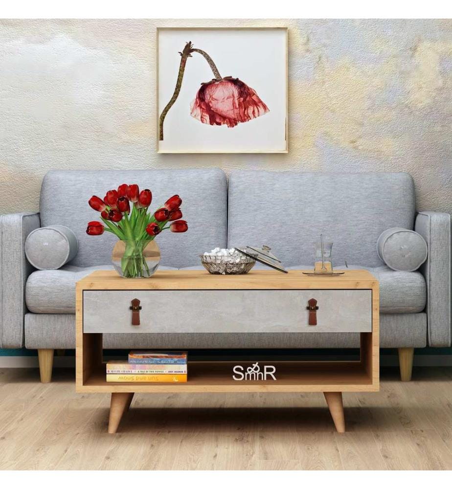 Coffee Table, OakWhite, Melamine Coated Particle Board