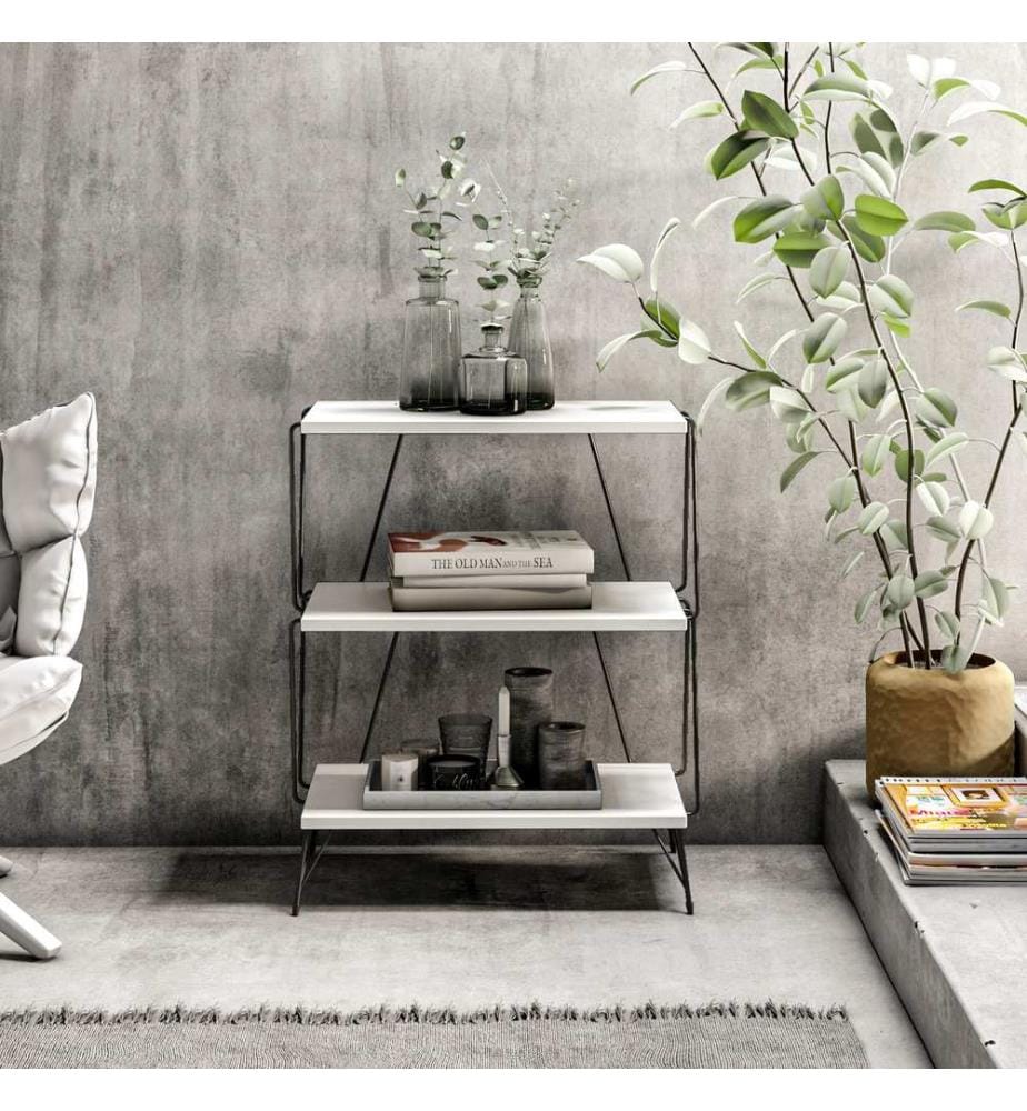 Side Table, White, Melamine Coated Particle Board