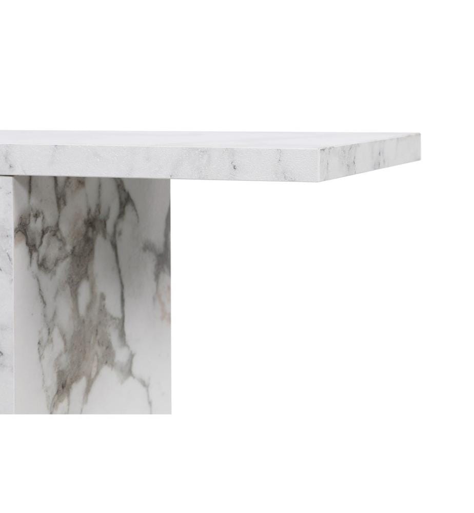 Table d'appoint, Blanc, Noir, Panneau de particules mélaminé