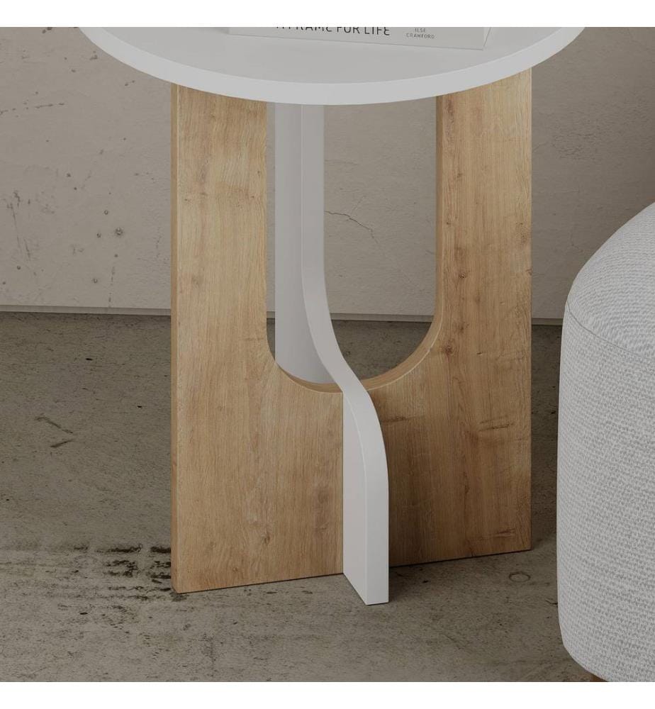 Side Table, WhiteOak, Melamine Coated Particle Board