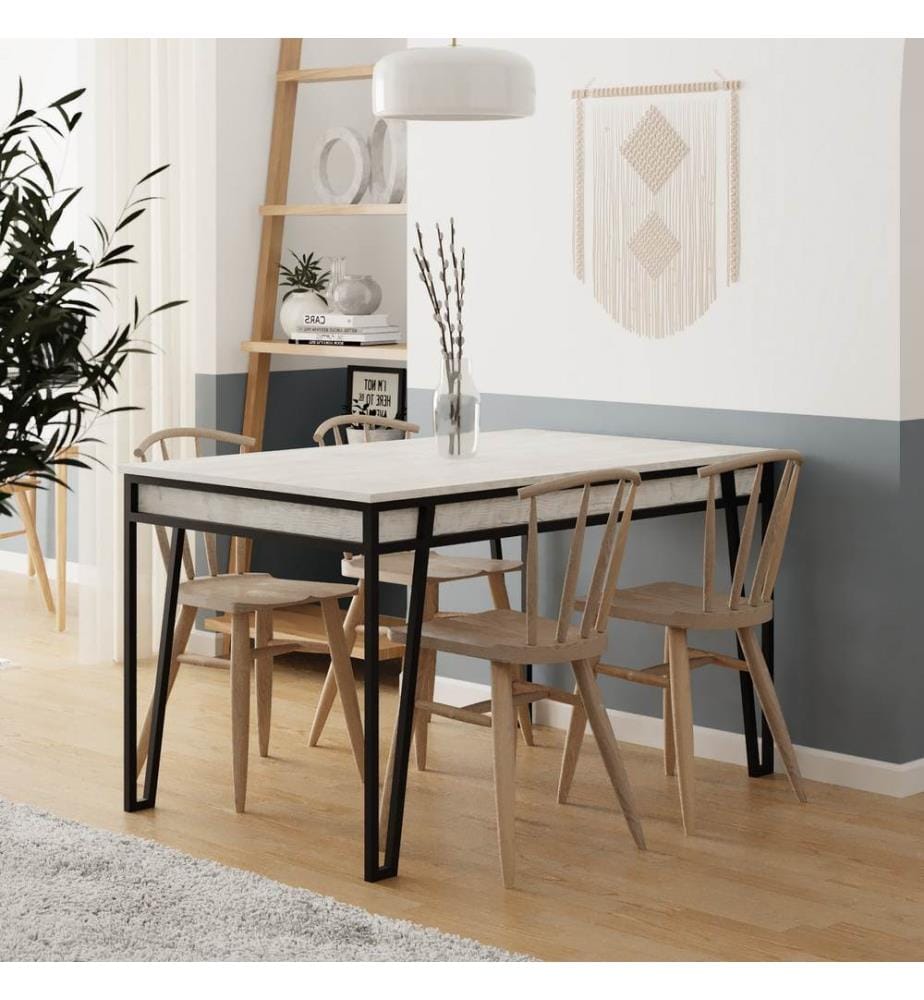 Bianco, Tavolini Da Caffè, 76X132X80 cm, Piastra Di Particelle Con Rivestimento Melamina