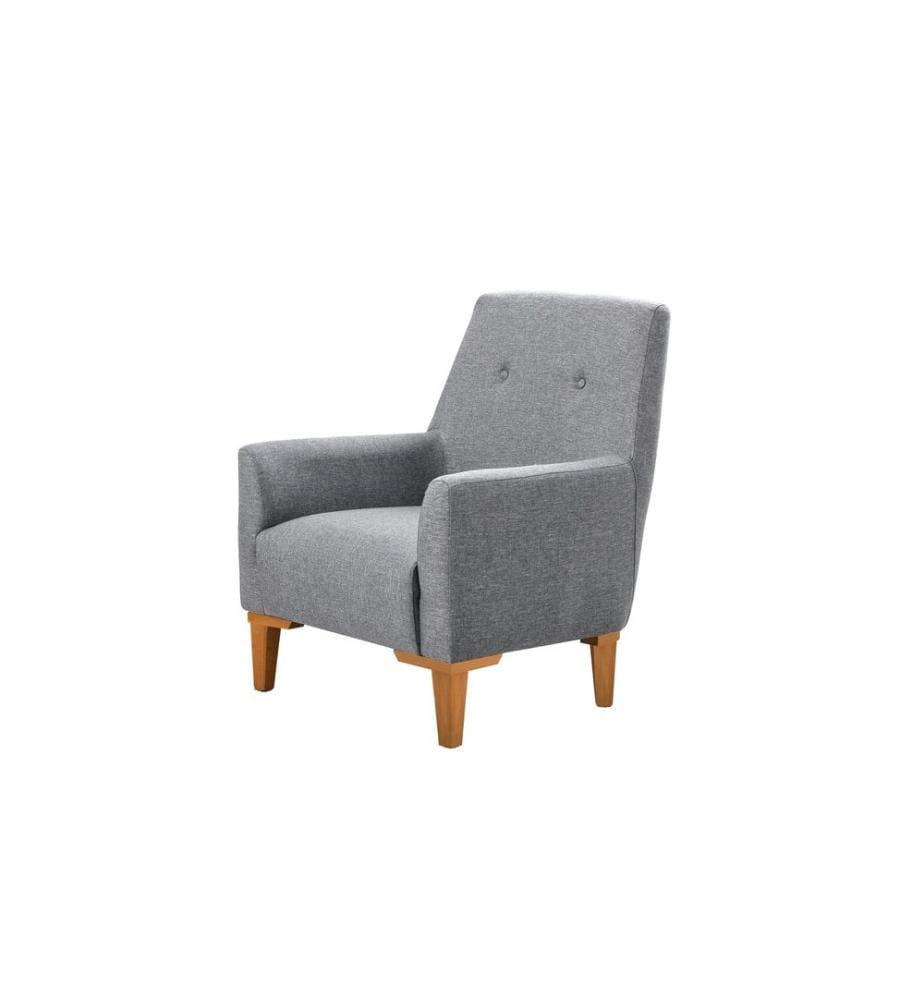 Ohrensessel, Grau, Kiefer Atlantik, Gestell: Hainbuche & Fir Tree, Stoff: 100% Polyester