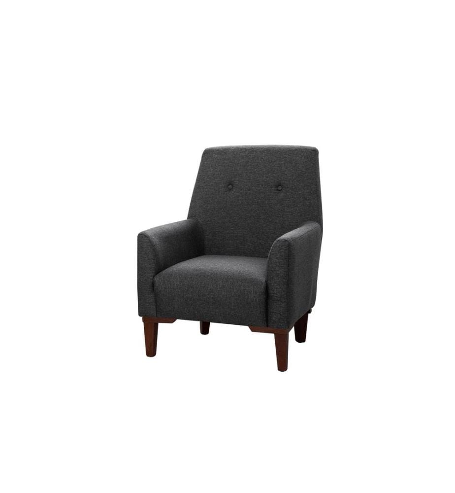 Ohrensessel, Anthrazit, Walnuss, Gestell: Hainbuche & Fir Tree, Stoff: 100% Polyester