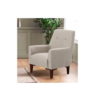 Ohrensessel, Creme, Walnuss, Gestell: Hainbuche & Fir Tree, Stoff: 100% Polyester