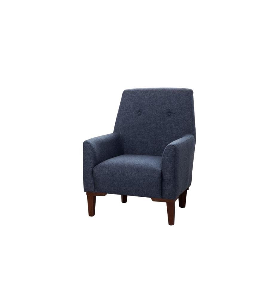 Ohrensessel, Dunkelblau, Nussbaum, Gestell: Hainbuche & Fir Tree, Stoff: 100% Polyester