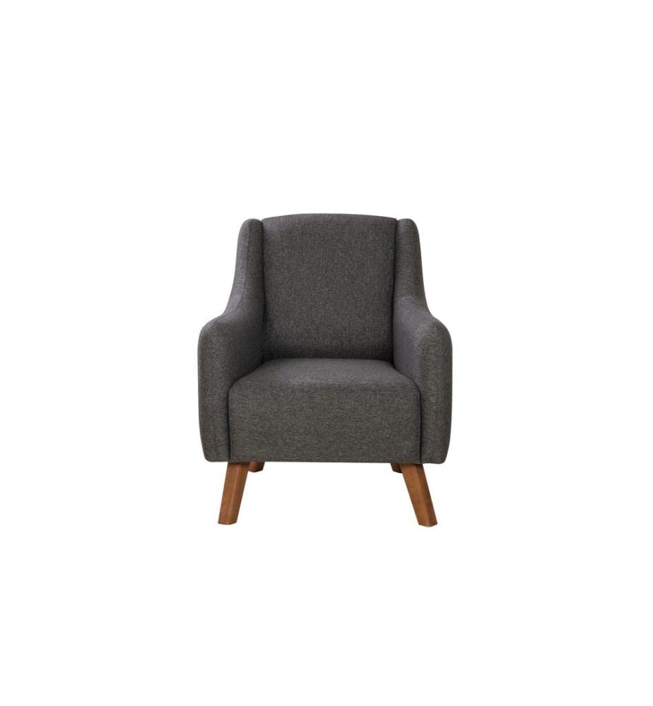 Ohrensessel, Anthrazit, Gestell: Buchenholz, Stoff: 100% Linen Fabric