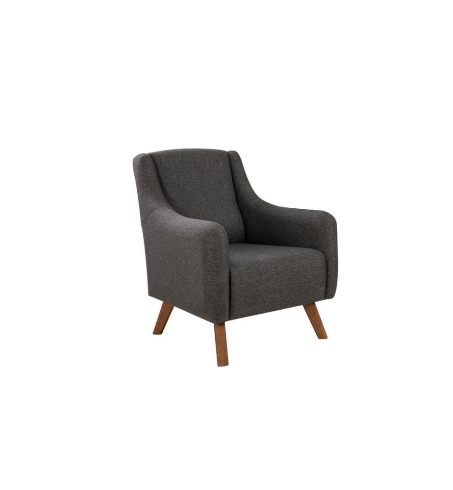 Ohrensessel, Anthrazit, Gestell: Buchenholz, Stoff: 100% Linen Fabric
