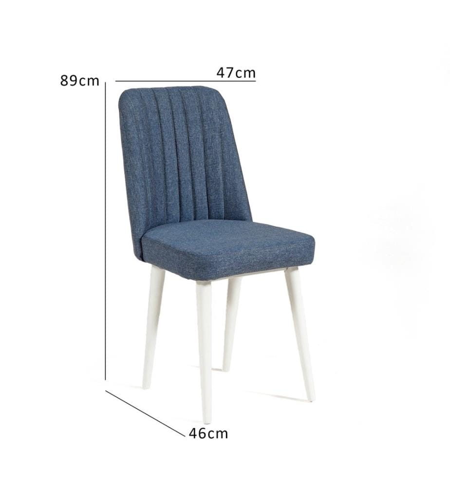 Bianco, Sedia Da Ufficio, 85X46X46 cm, Piastra Di Particelle Con Rivestimento A Melamina