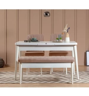 Bianca, Tavolini, 75X129X80 cm, Piastra Di Particelle Con Rivestimento A Melamina