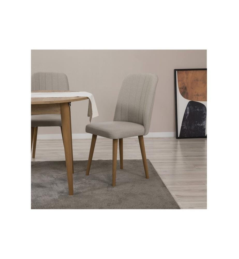 Ensemble table et chaises à rallonges, 3 pièces, pin atlantique, crème, panneau de particules mélaminé