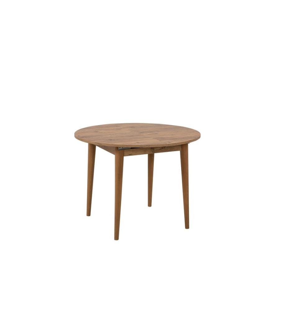 Ensemble table et chaises à rallonges, 3 pièces, pin atlantique, crème, panneau de particules mélaminé