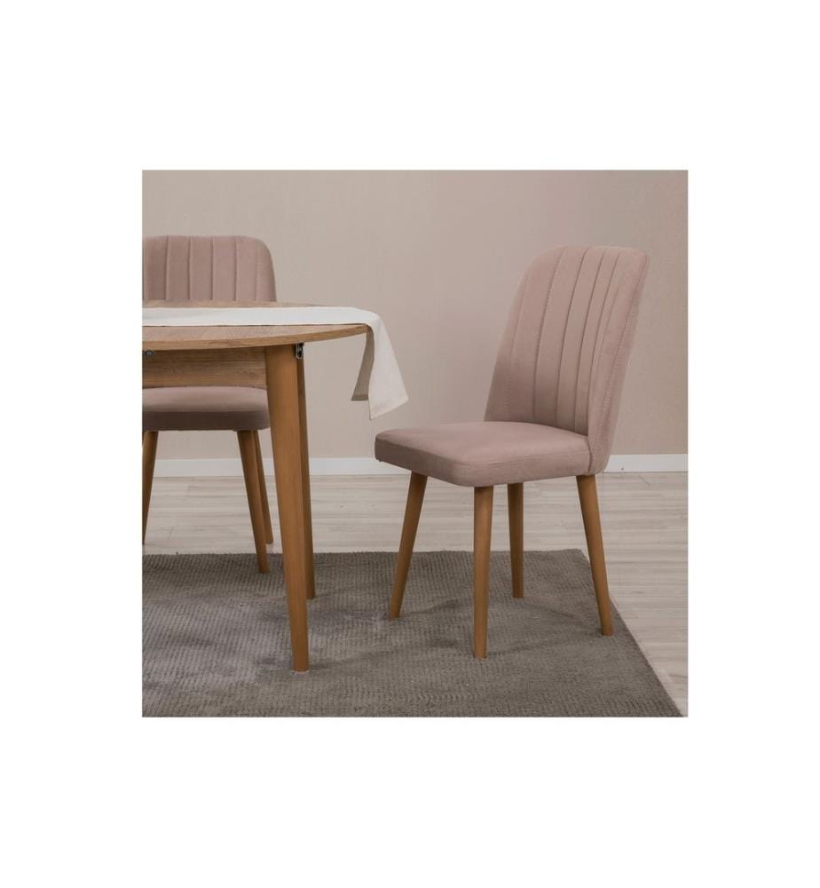 Ensemble table et chaises à rallonges , 3 pièces, pin atlantique, pierre, panneau de particules mélaminé