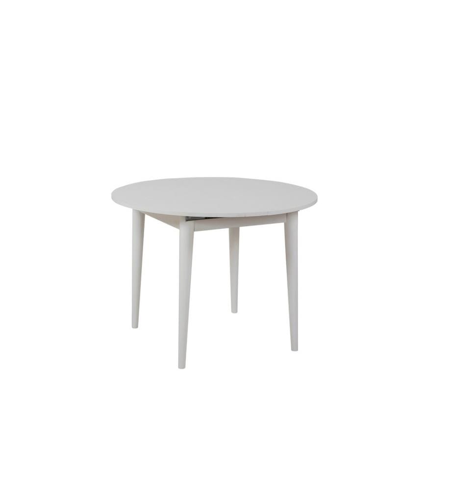 Ensemble table et chaises à rallonges, 3 pièces, blanc, gris, panneau de particules mélaminé