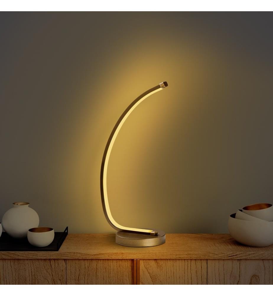 Lampe De Table, Or, Corps Métallique