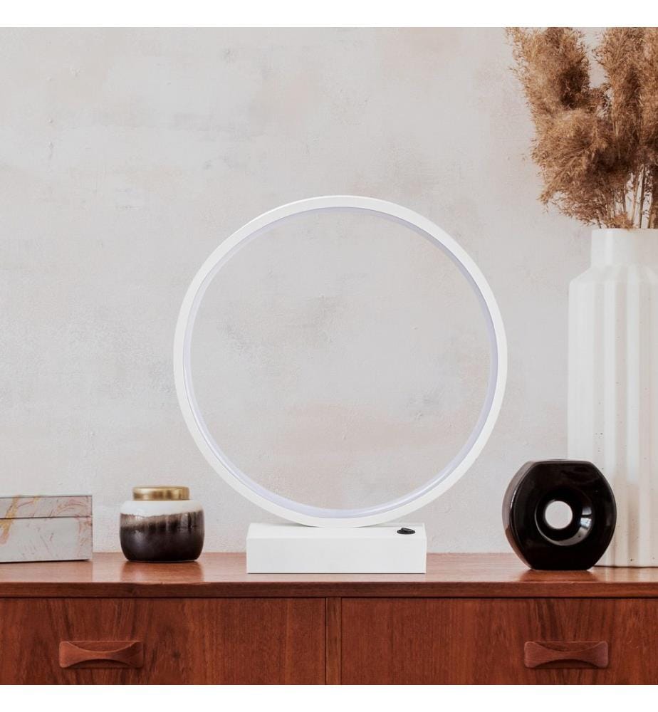 Lampe De Table, Blanc, Corps Métallique