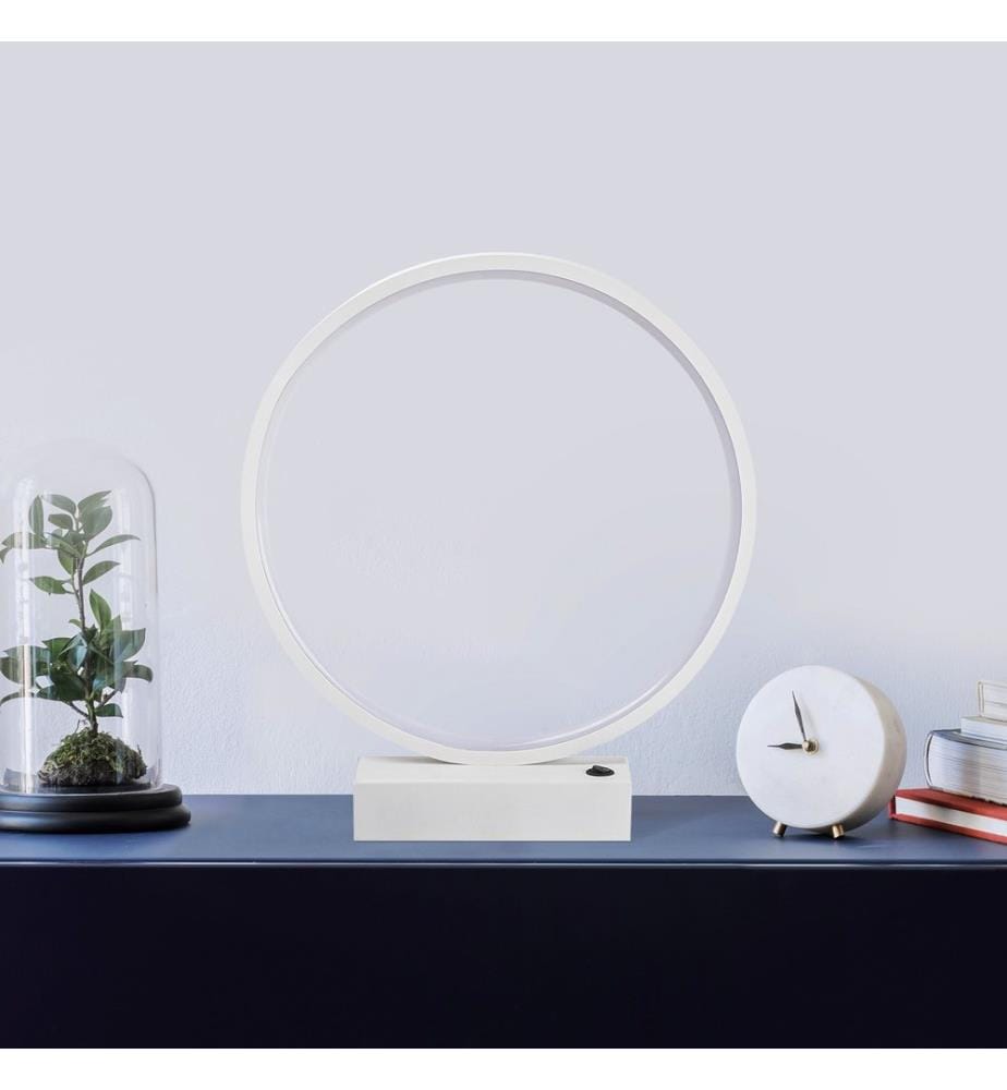 Lampe De Table, Blanc, Corps Métallique