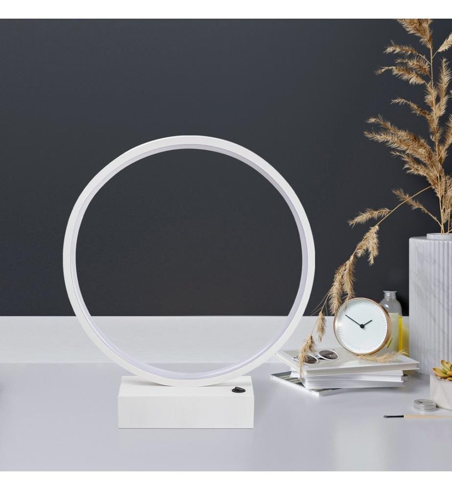 Lampe De Table, Blanc, Corps Métallique