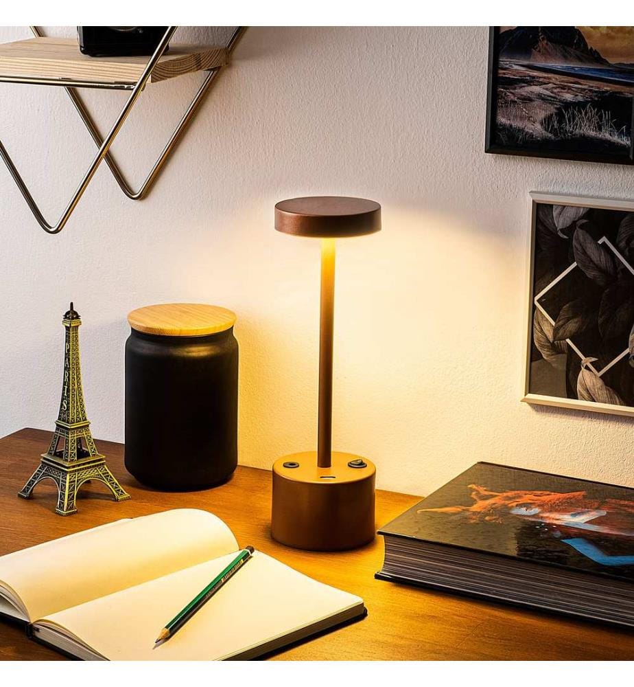 Lampe De Table, Cuivre, Corps Métallique