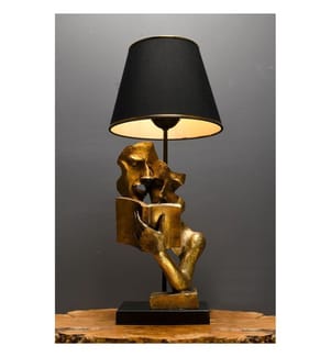 Noir, Or, Lampes De Bureau, 23 X 23 cm, Base De Métal