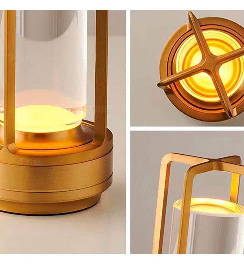 Lampe de table, jaune, CORPS EN MÉTAL, abat-jour en acrylique