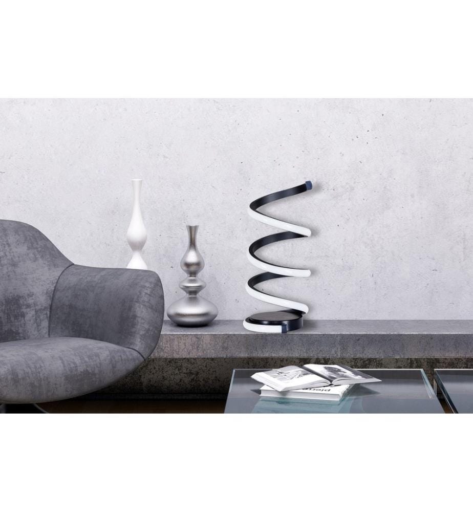 White, Desk Lamps, 15 X 15 X 35 cm, In Alluminio