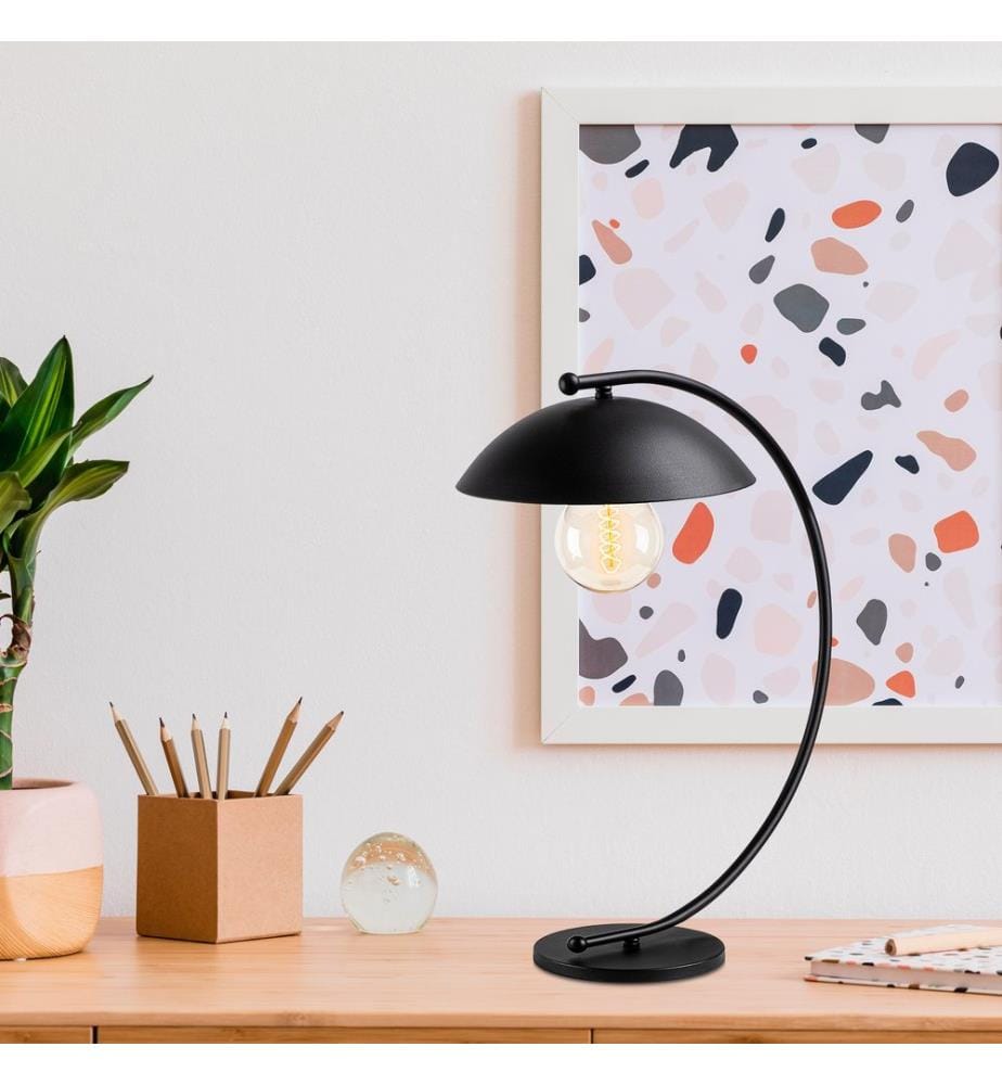 Noir, Lampes De Bureau, 26 X 43 cm, Corps Métallique