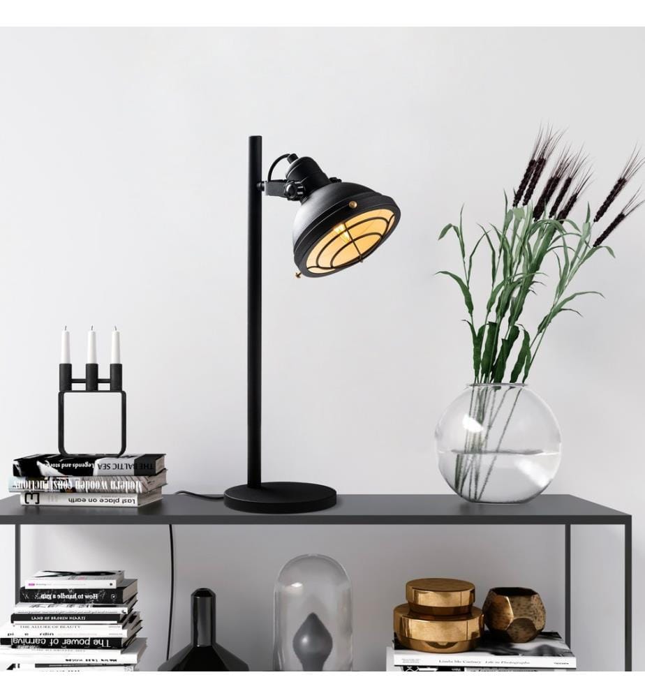 Lampe de table, dorée, CORPS EN MÉTAL