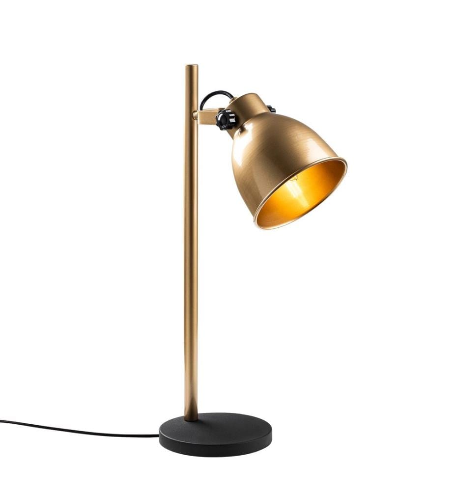 Lampe de table, dorée, CORPS EN MÉTAL