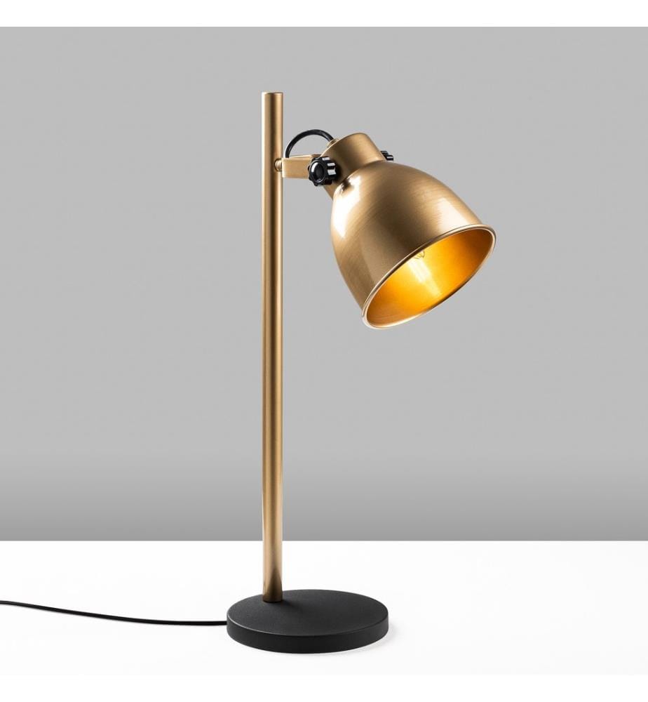 Lampe de table, dorée, CORPS EN MÉTAL