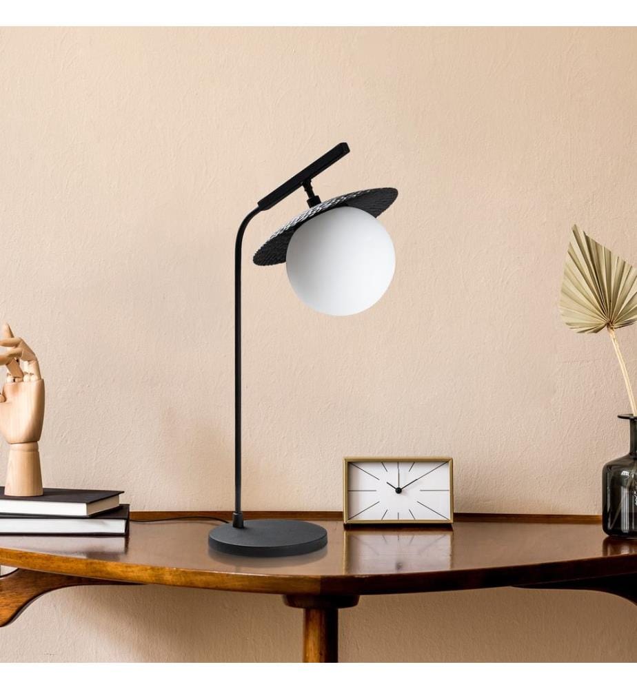 Lampe de table, noire, CORPS EN MÉTAL