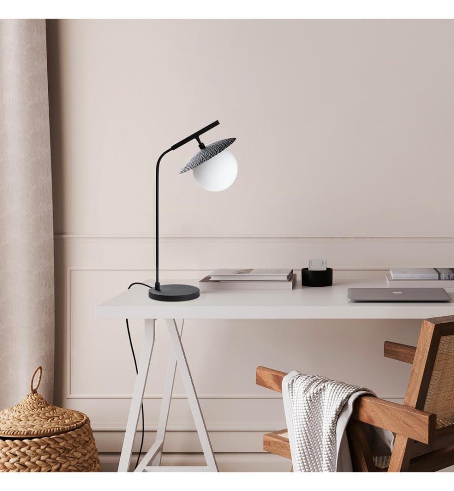 Lampe de table, noire, CORPS EN MÉTAL