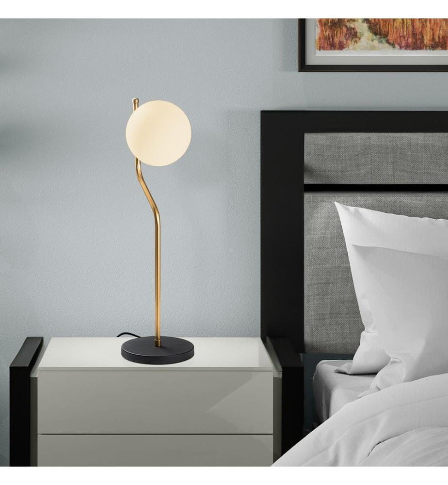 Lampe de table, noire, CORPS EN MÉTAL