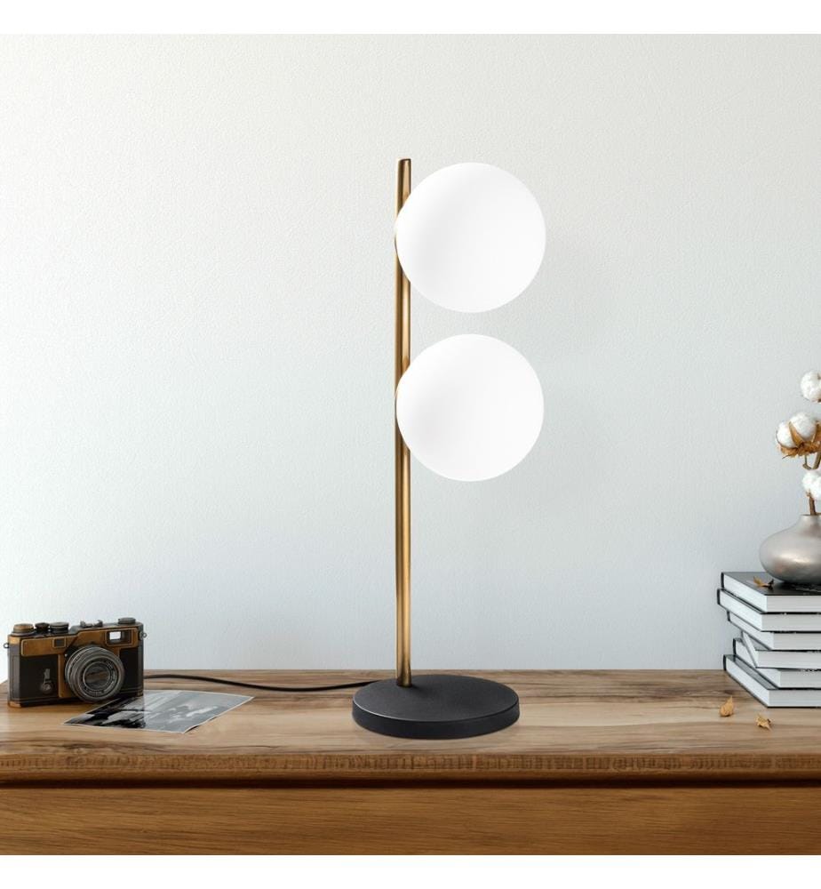 Lampe de table, noire, CORPS EN MÉTAL