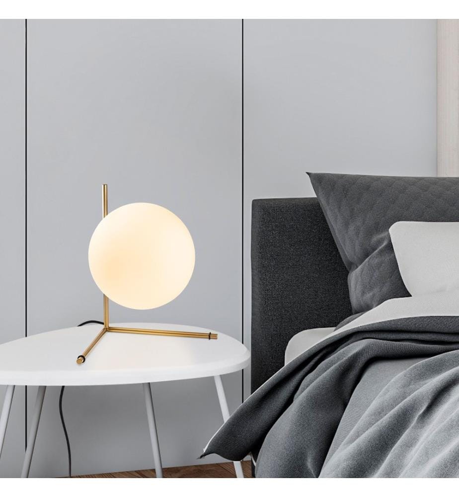 Lampe de table, dorée, CORPS EN MÉTAL