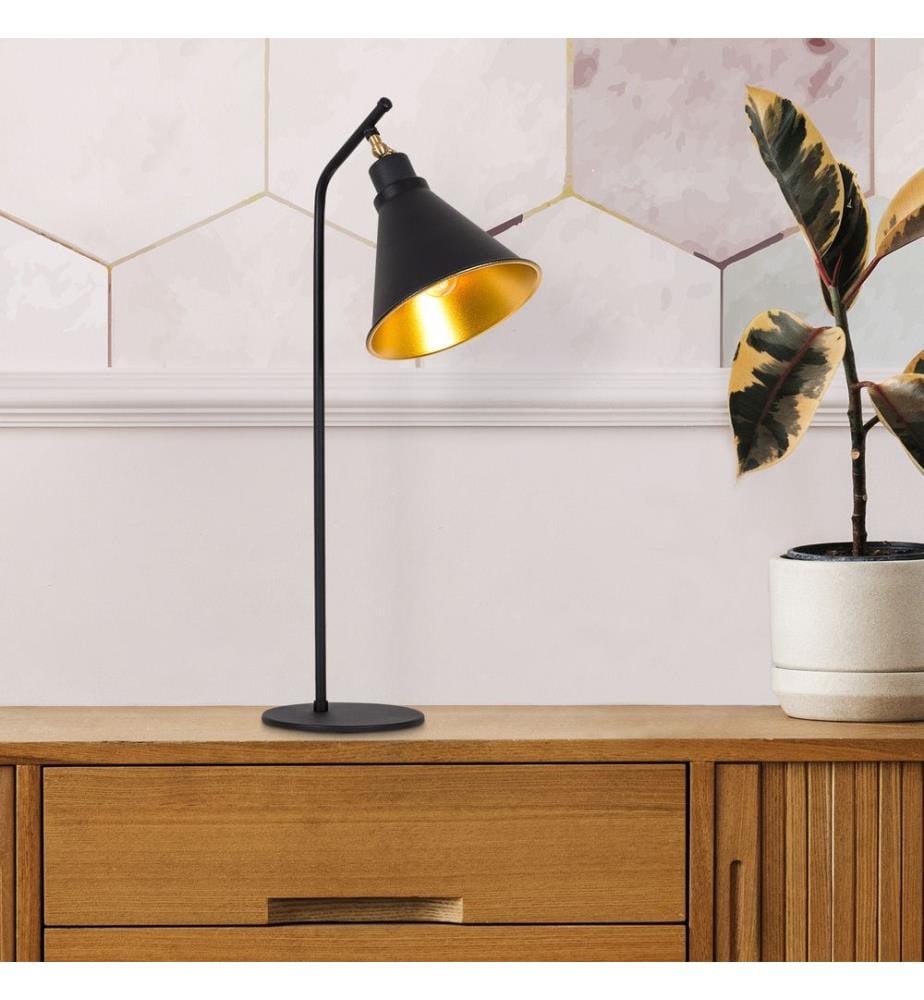 Nero, Oro, Lampade Da Scrivania, Corpi Metallici