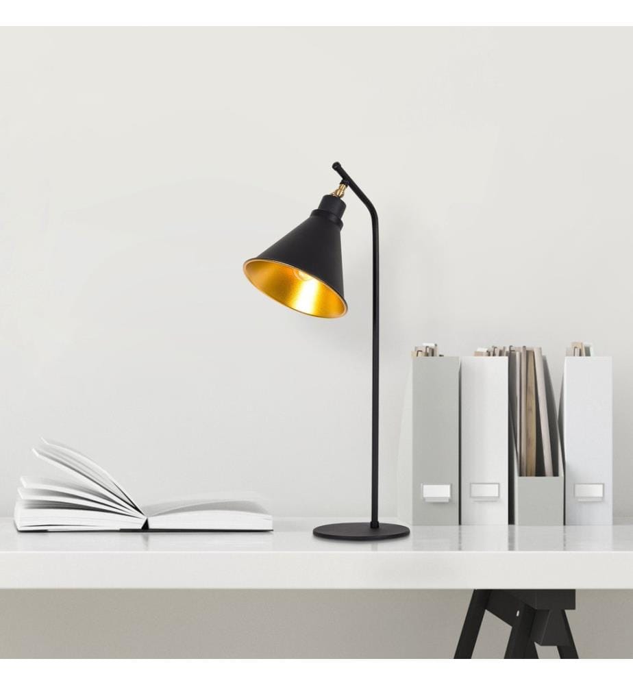 Nero, Oro, Lampade Da Scrivania, Corpi Metallici