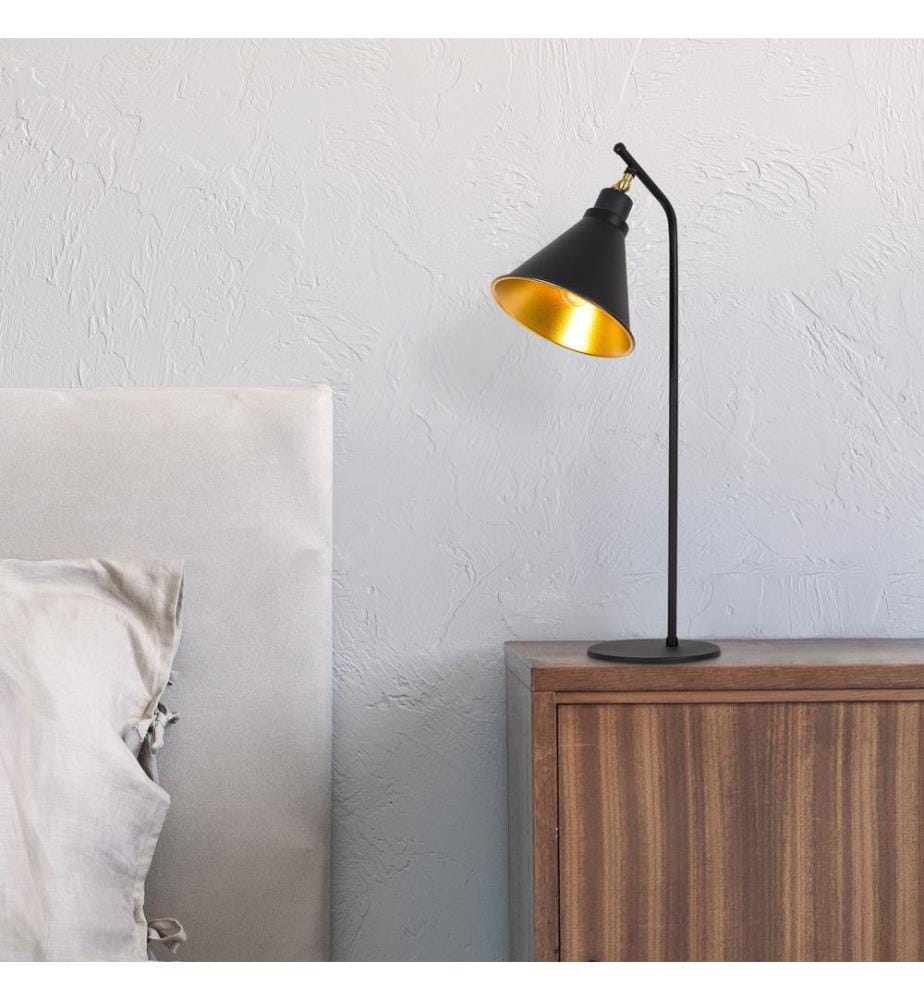 Nero, Oro, Lampade Da Scrivania, Corpi Metallici