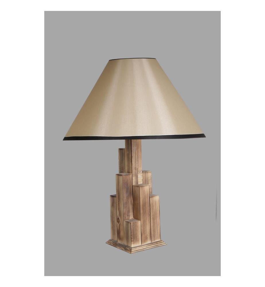 Marron, Lampes De Bureau, 14 X 14 cm, Corps En Bois