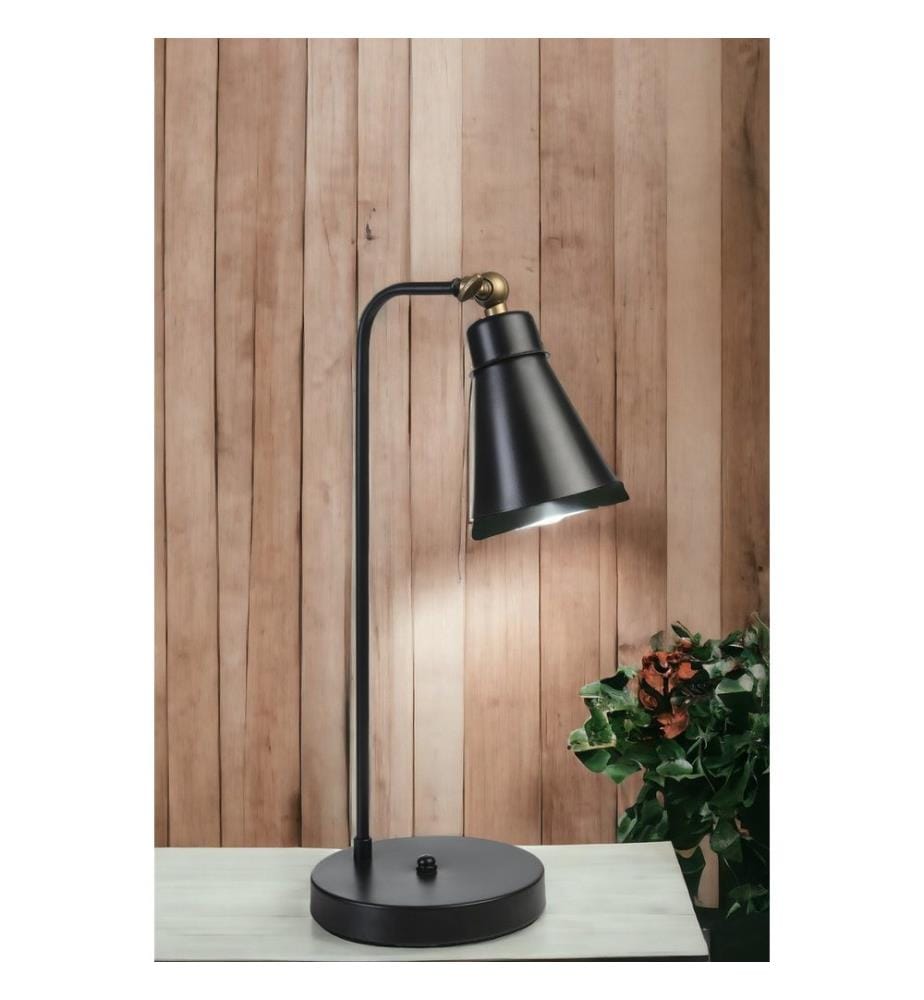 Lampe de table, noire, CORPS EN MÉTAL