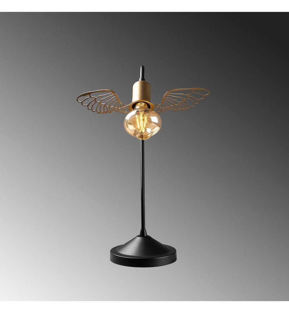 Noir, Or, Lampes De Bureau, 20 X 20 cm, Corps En Métal