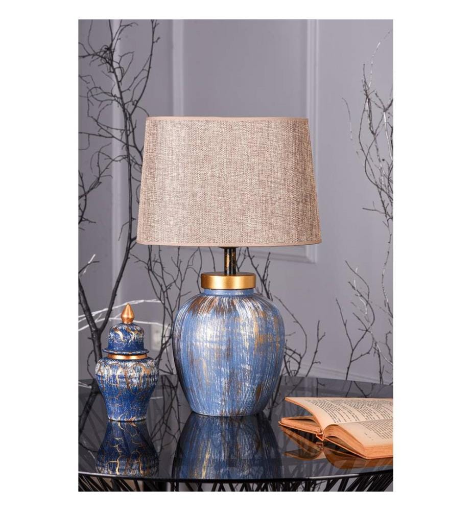 Bleu, Marron, Lampes De Bureau, Corps Métalliques