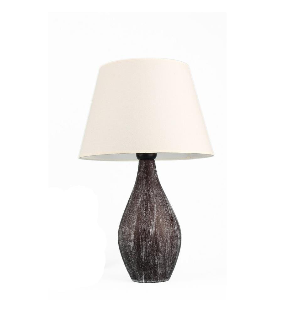 Lampe de table, noire, blanche, CORPS EN CÉRAMIQUE, capuchon en coton