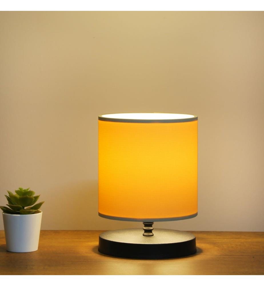 Lampe de table, crème, corps en PVC, pieds en plastique