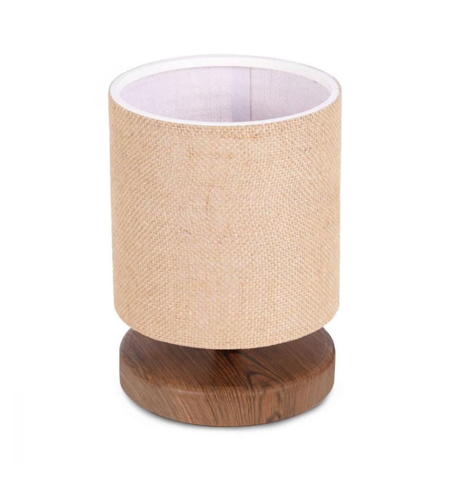 Lampe de table, osier, CORPS EN TISSU, pieds en MDF